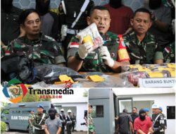 Gagalkan Sabu ± 21,2 Kg, Danrem 121/Abw Brigjen Tni Luqman Arief, M.I.P., Selaku Dankolakops Gelar Press Release